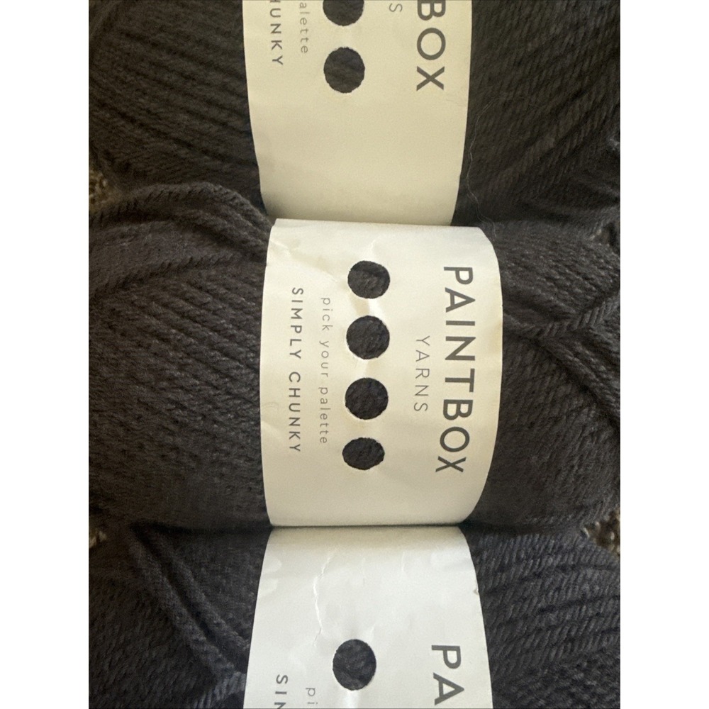 Lot of 3 Skeins, Paintbox Simply Chunky Yarn, 3.5oz, 149yds, #306 Granite Gray